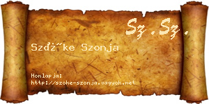 Szőke Szonja névjegykártya