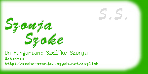 szonja szoke business card